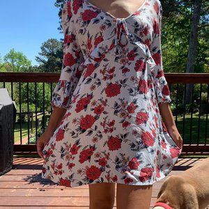 Floral Summer Dress - Long Sleeves